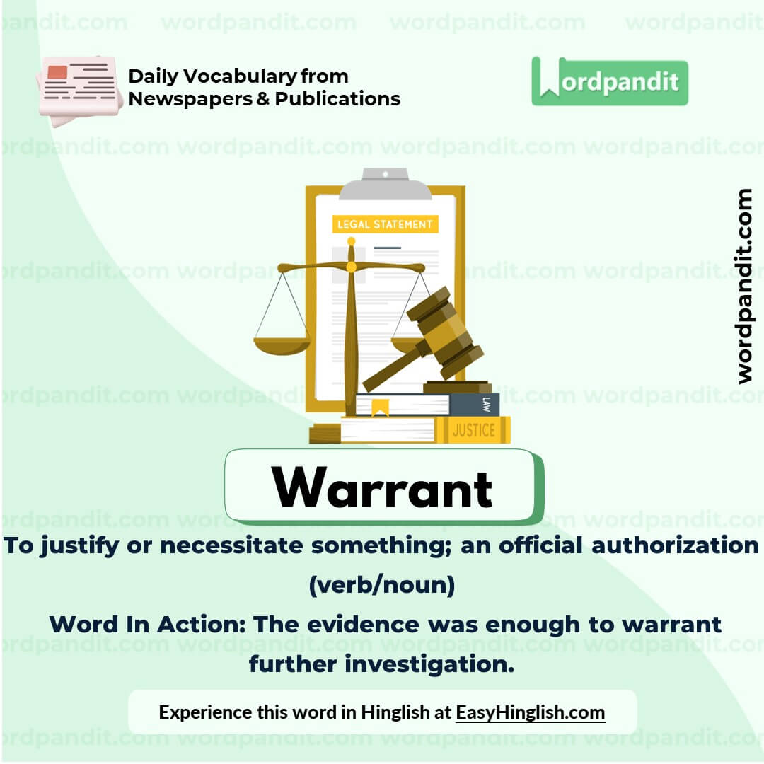 Warrant Vocabulary Picture Warrant Vocabulary Picture