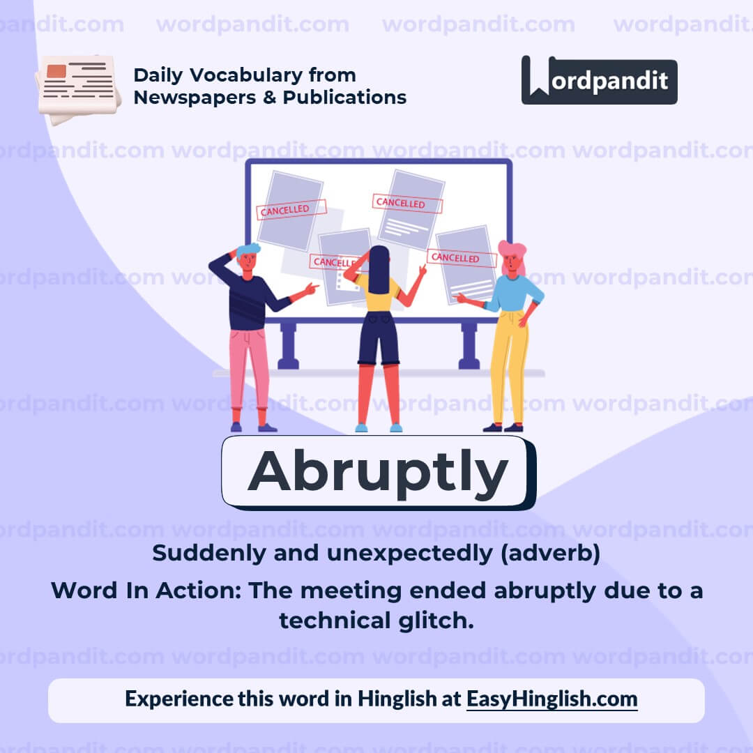 Abruptly Vocabulary Post