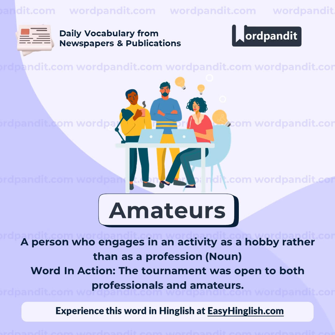 Amateurs Vocabulary Post