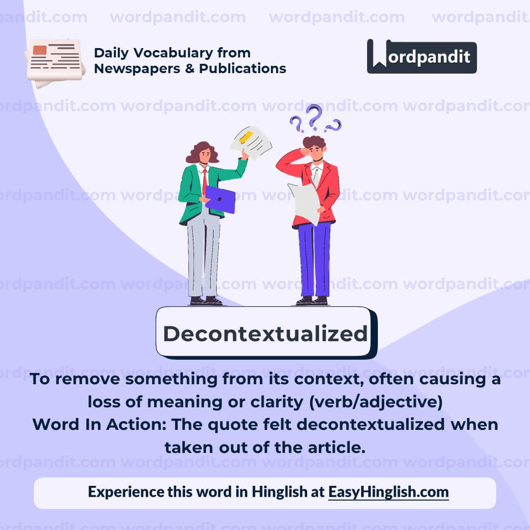 Decontextualized Vocabulary Post