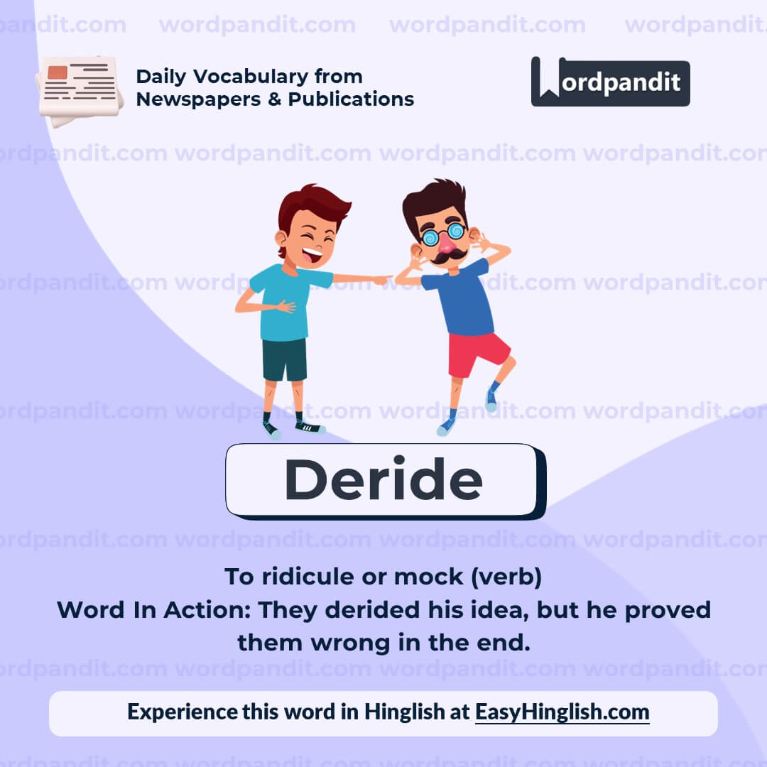 Deride Vocabulary Post