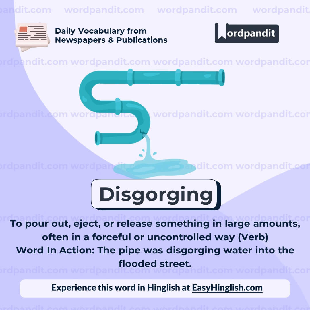 Disgorging Vocabulary Post Disgorging Vocabulary Post