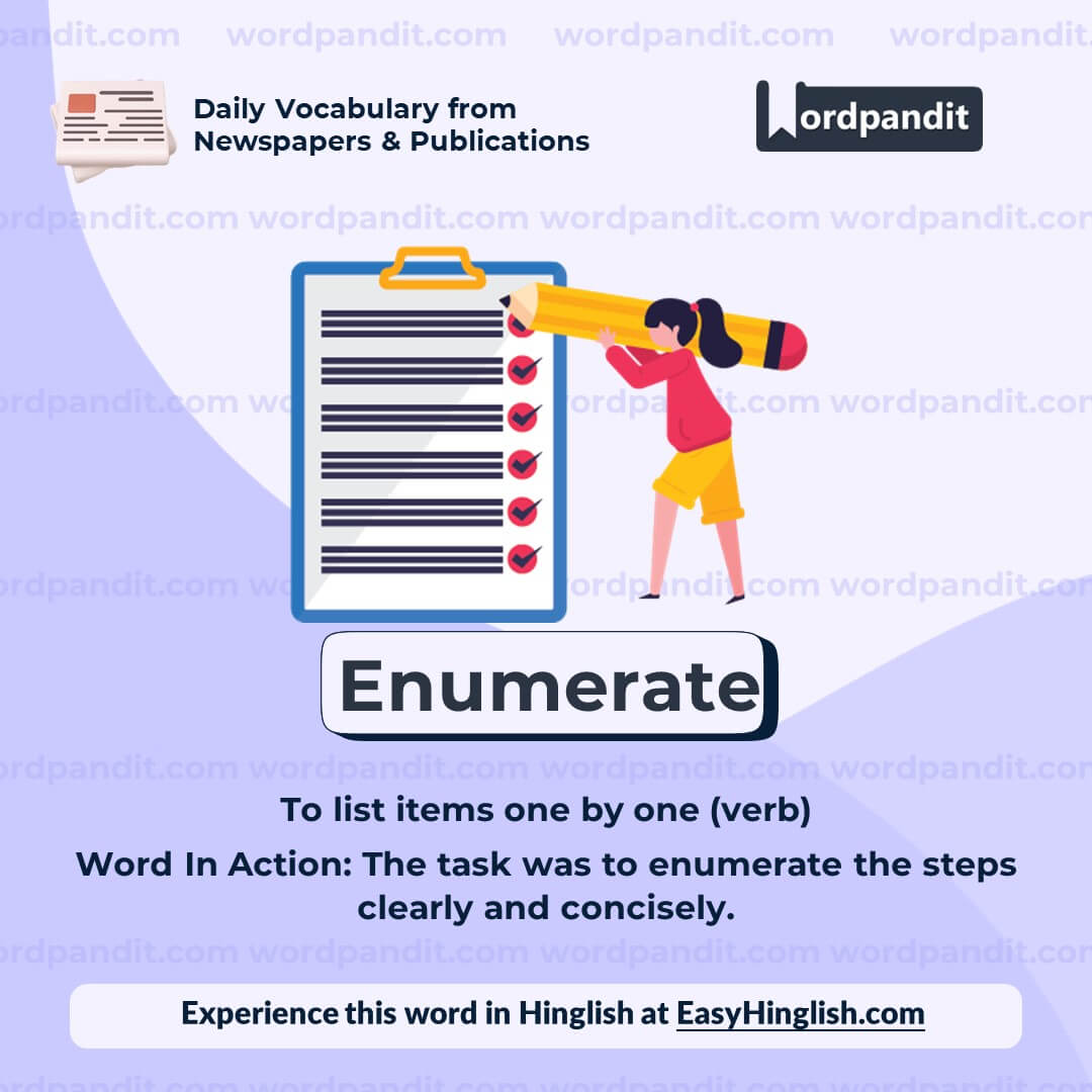 Enumerate Vocabulary Post