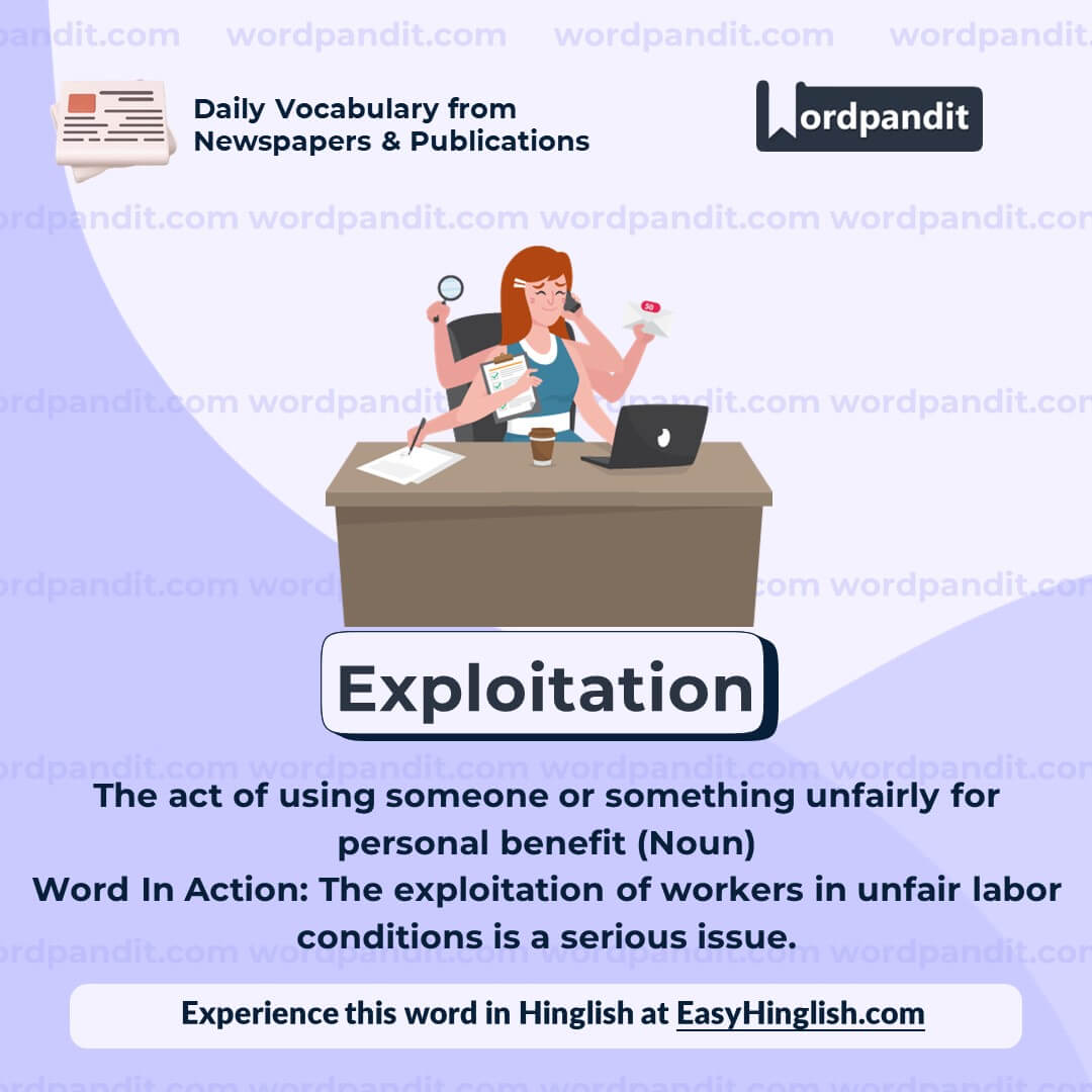 Exploitation Vocabulary Post