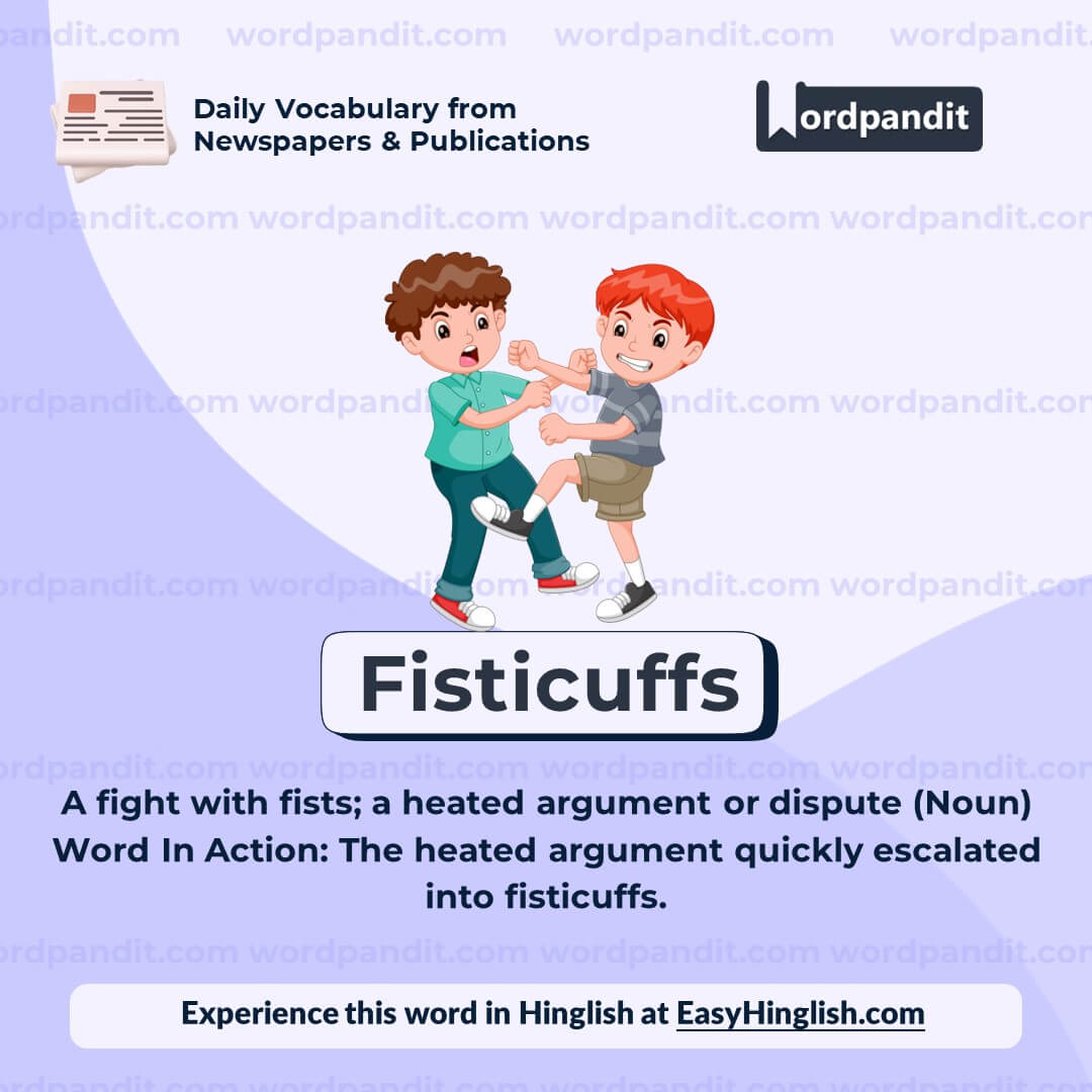 Fisticuffs Vocabulary Post