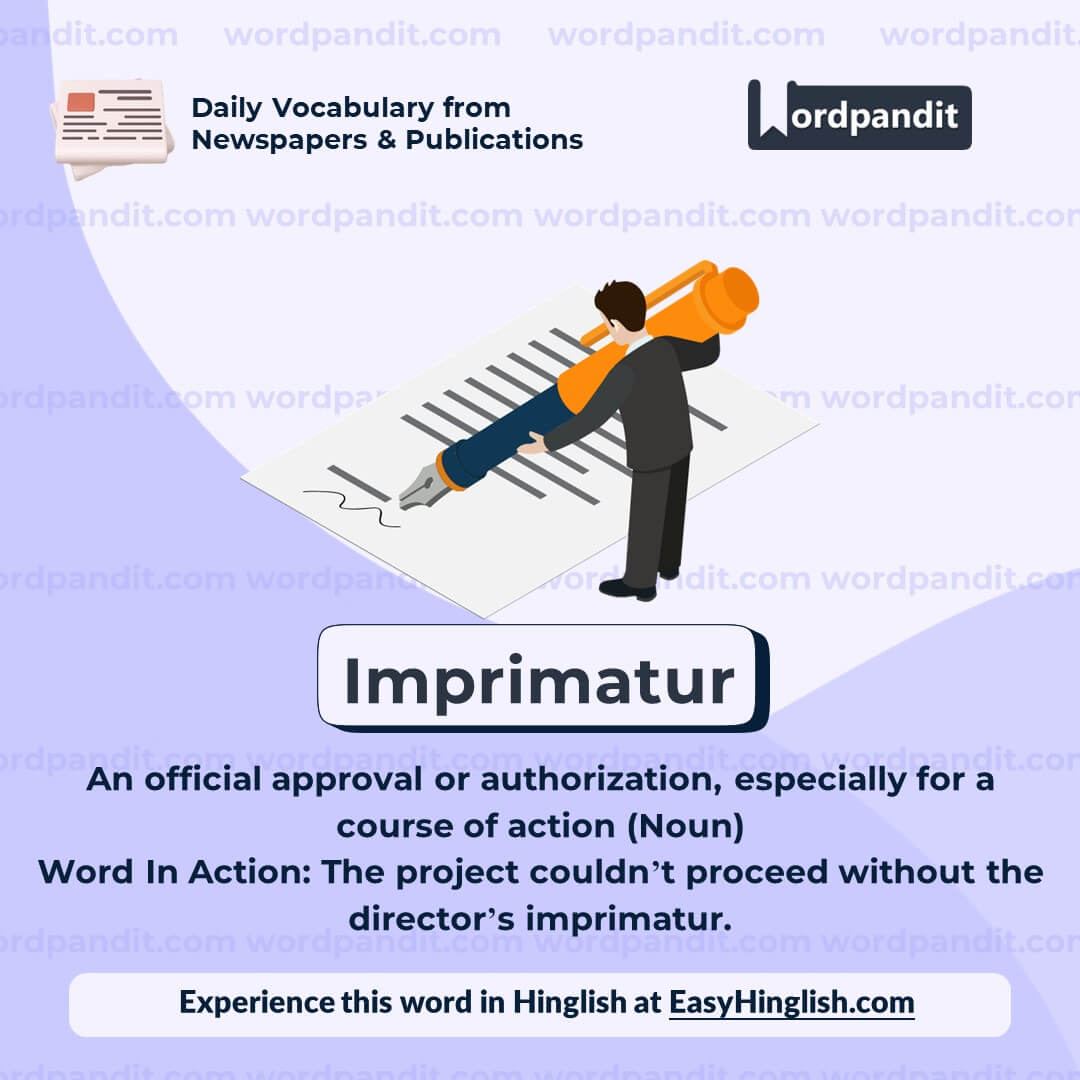 Imprimatur Vocabulary Post Imprimatur Vocabulary Post