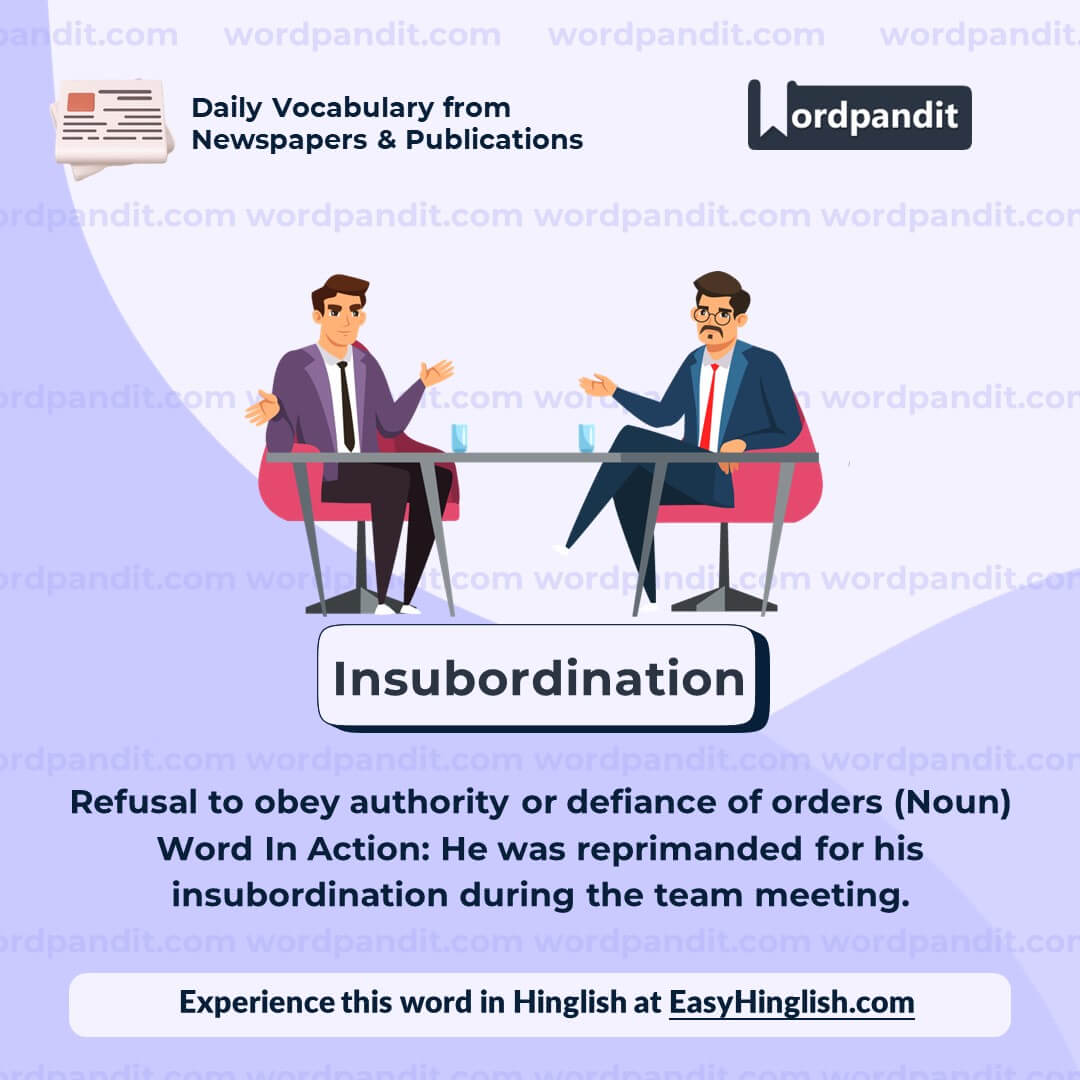 Insubordination Vocabulary Post