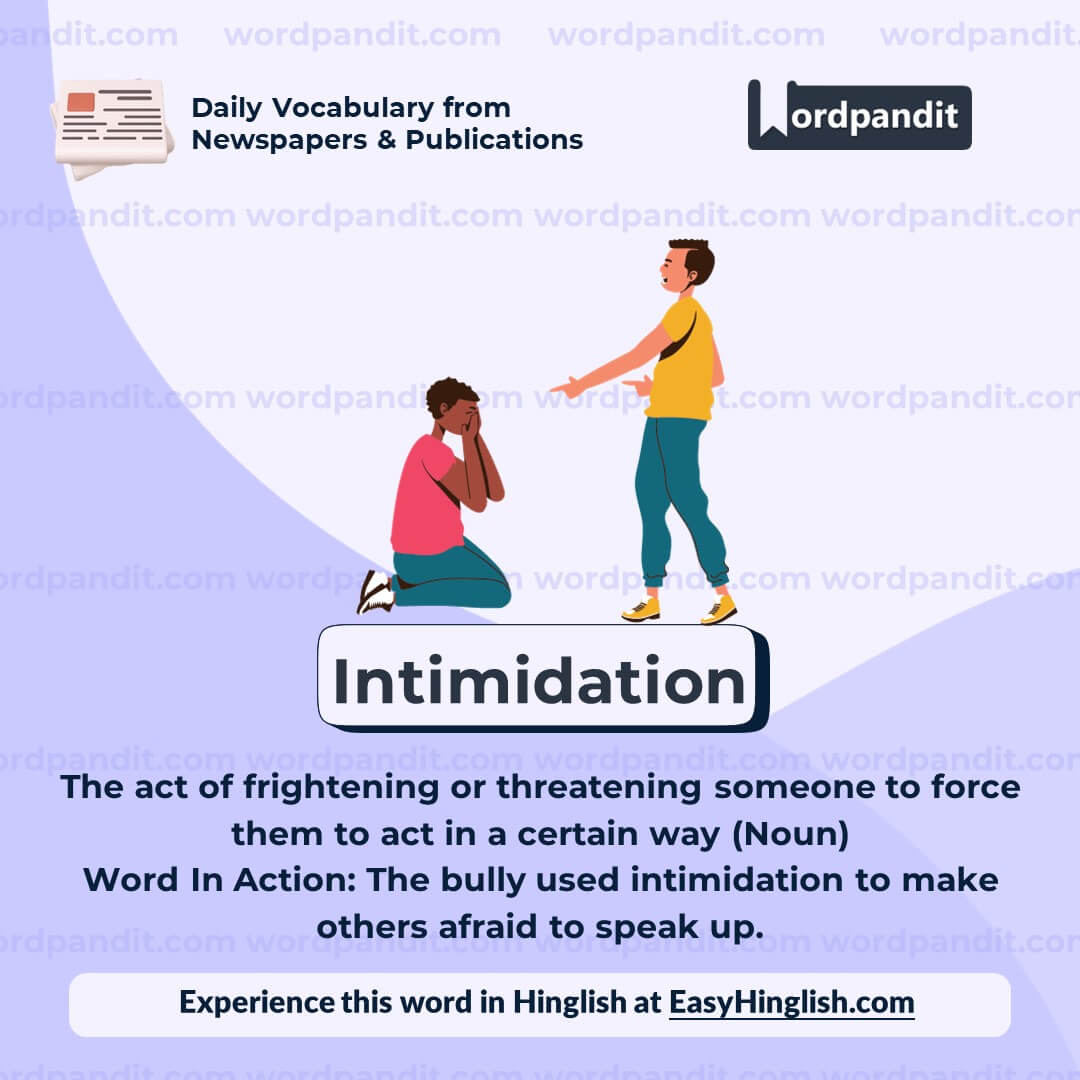 Intimidation Vocabulary Post