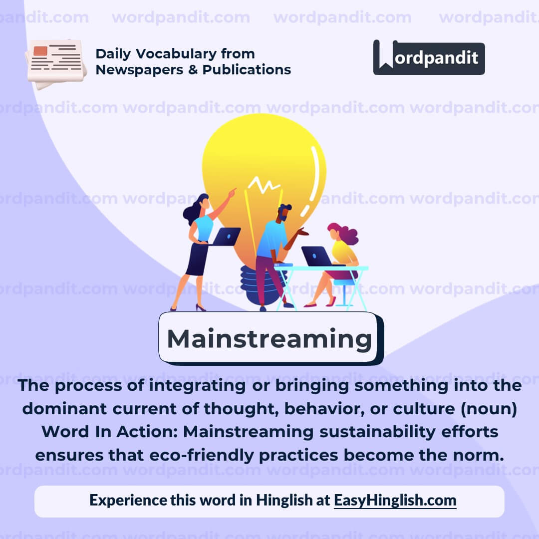 Mainstreaming Vocabulary Post Mainstreaming Vocabulary Post