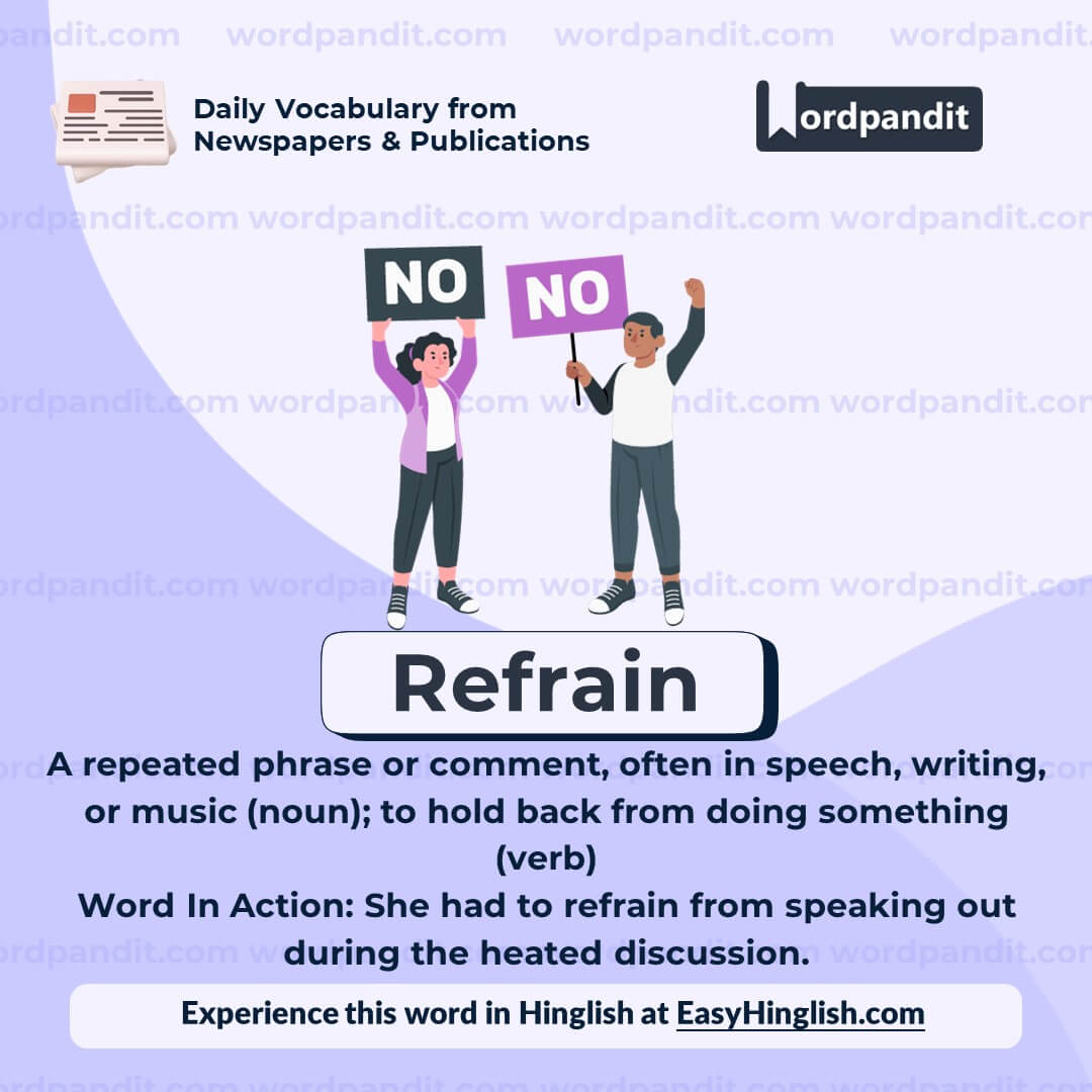 Refrain Vocabulary Post