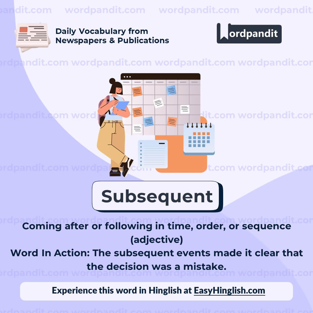 Subsequent Vocabulary Post Subsequent Vocabulary Post