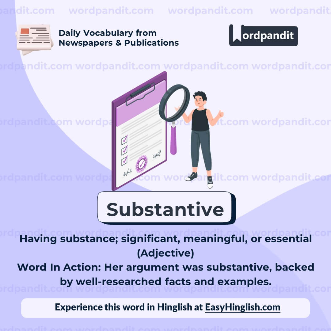 Substantive Vocabulary Post Substantive Vocabulary Post