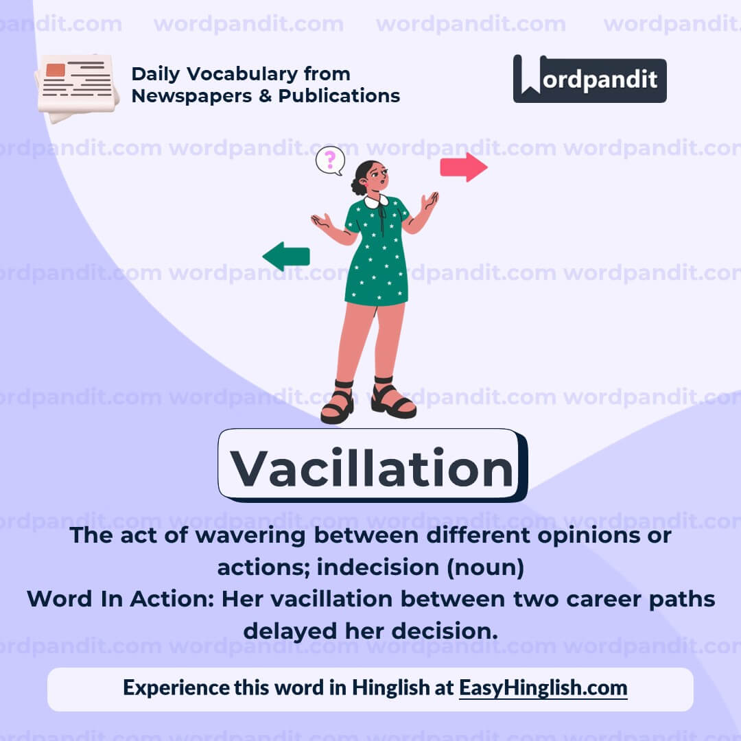 Vacillation Vocabulary Post Vacillation Vocabulary Post