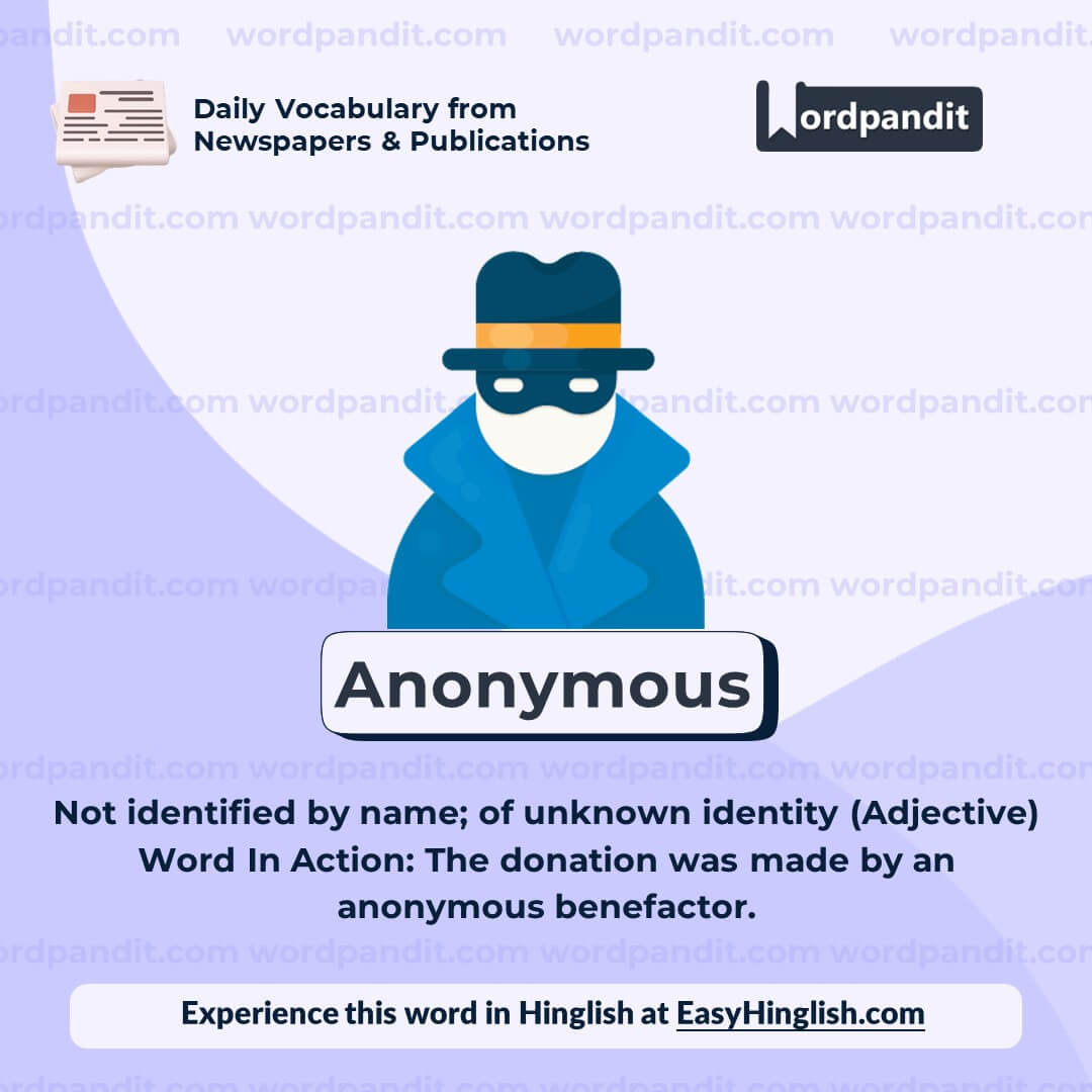 Anonymous Vocabulary Post