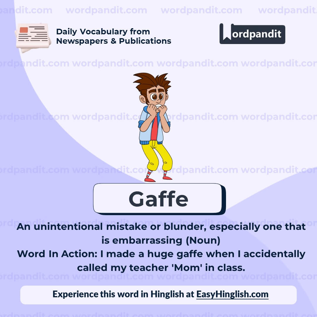 Gaffe Vocabulary Post