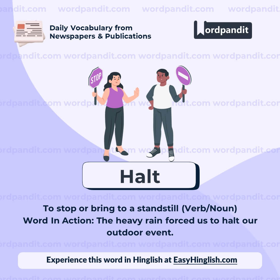 Halt Vocabulary Post