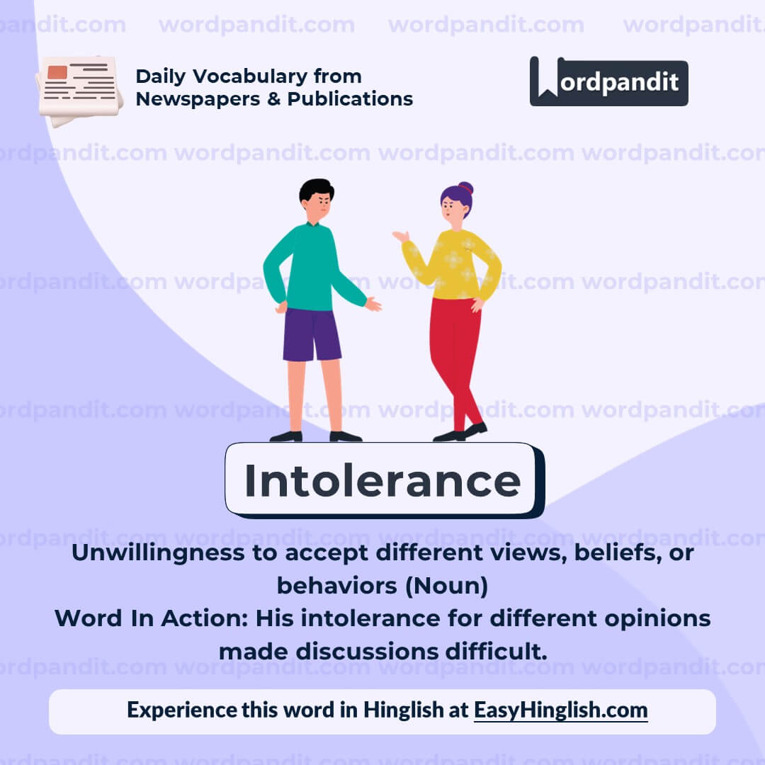 Intolerance Vocabulary Post