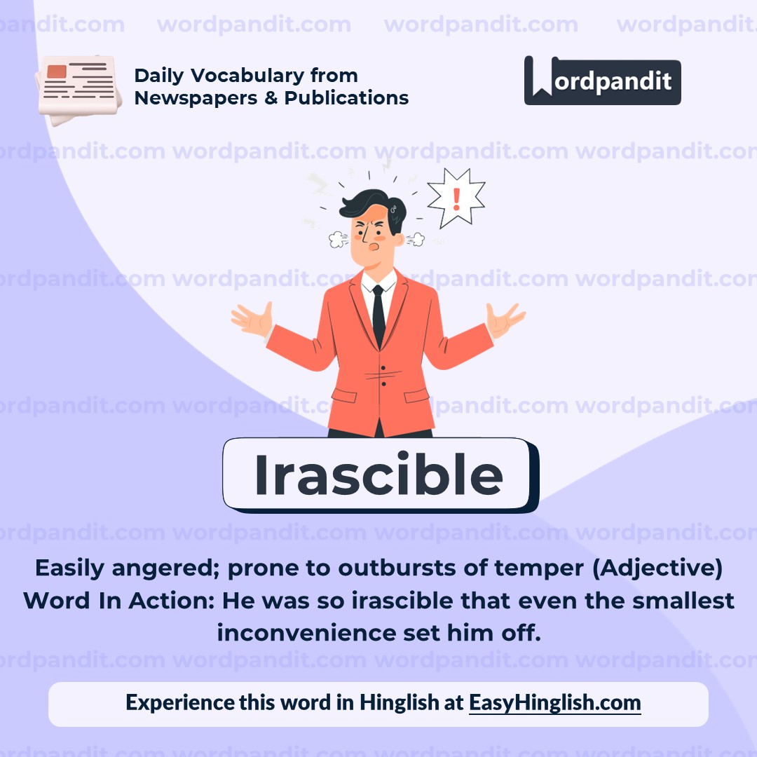 Irascible Vocabulary Post