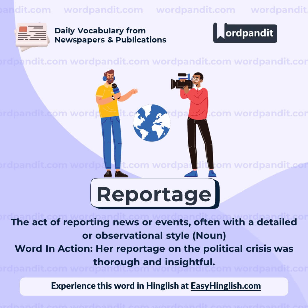 Reportage Vocabulary Post