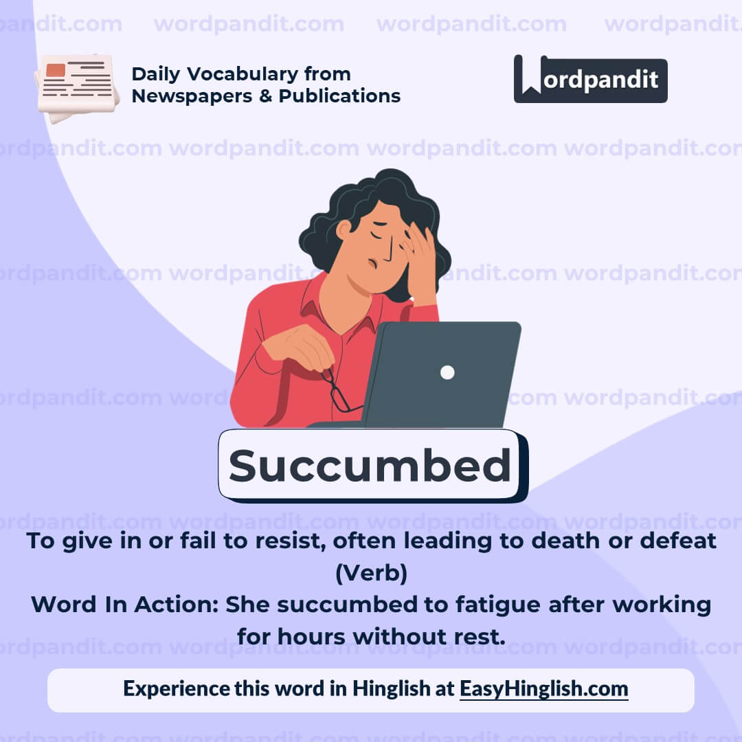Succumbed Vocabulary Post