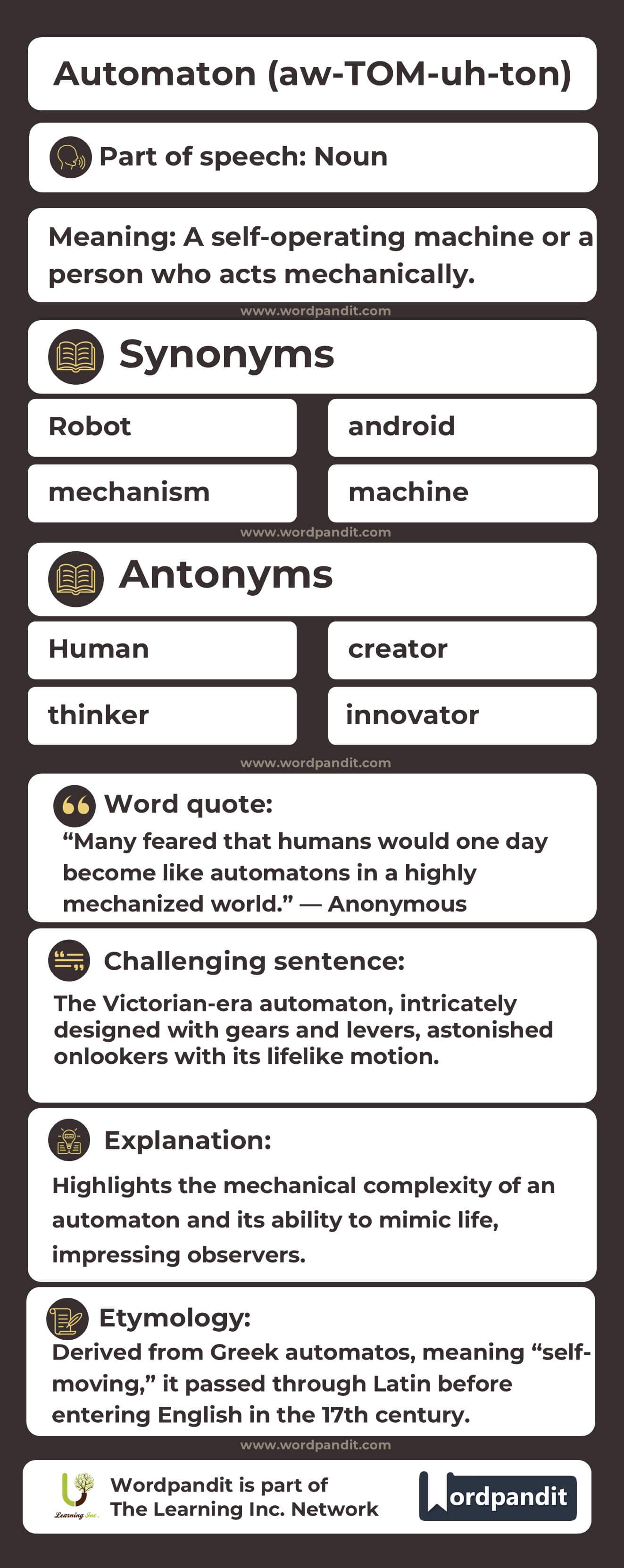 Automaton Flashcard