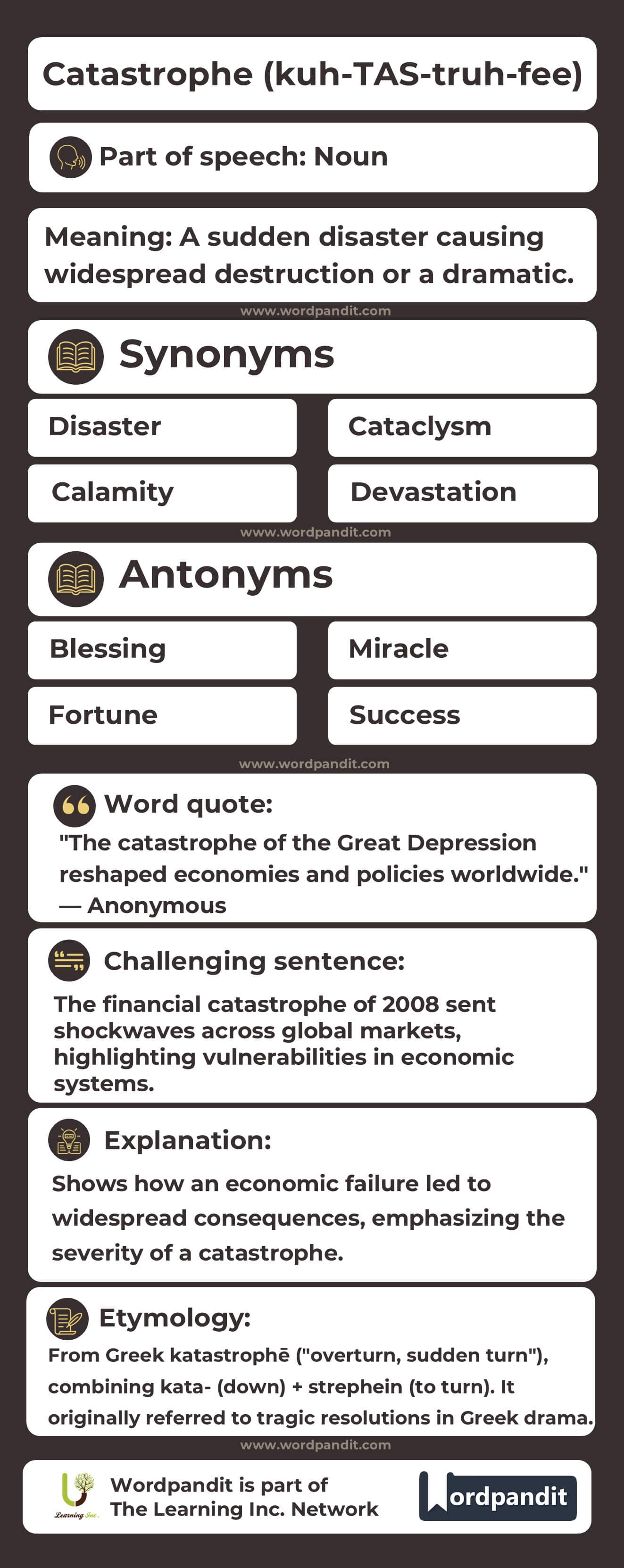 Catastrophe Flashcard