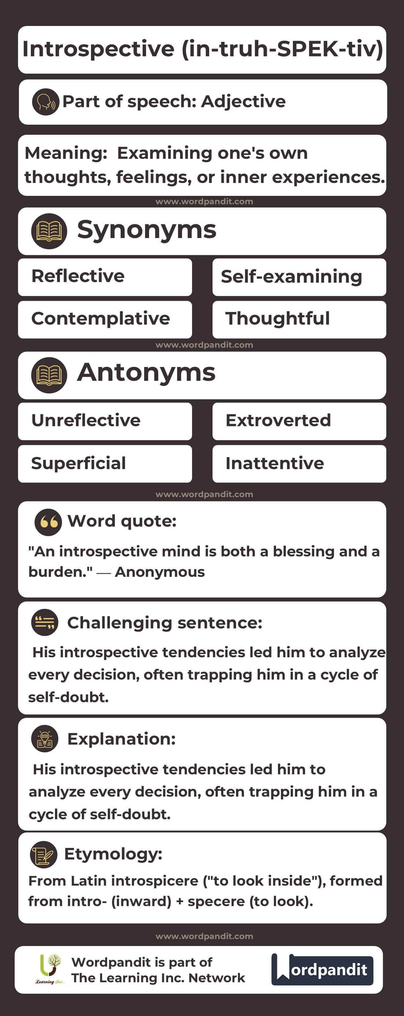 Introspective Flashcard