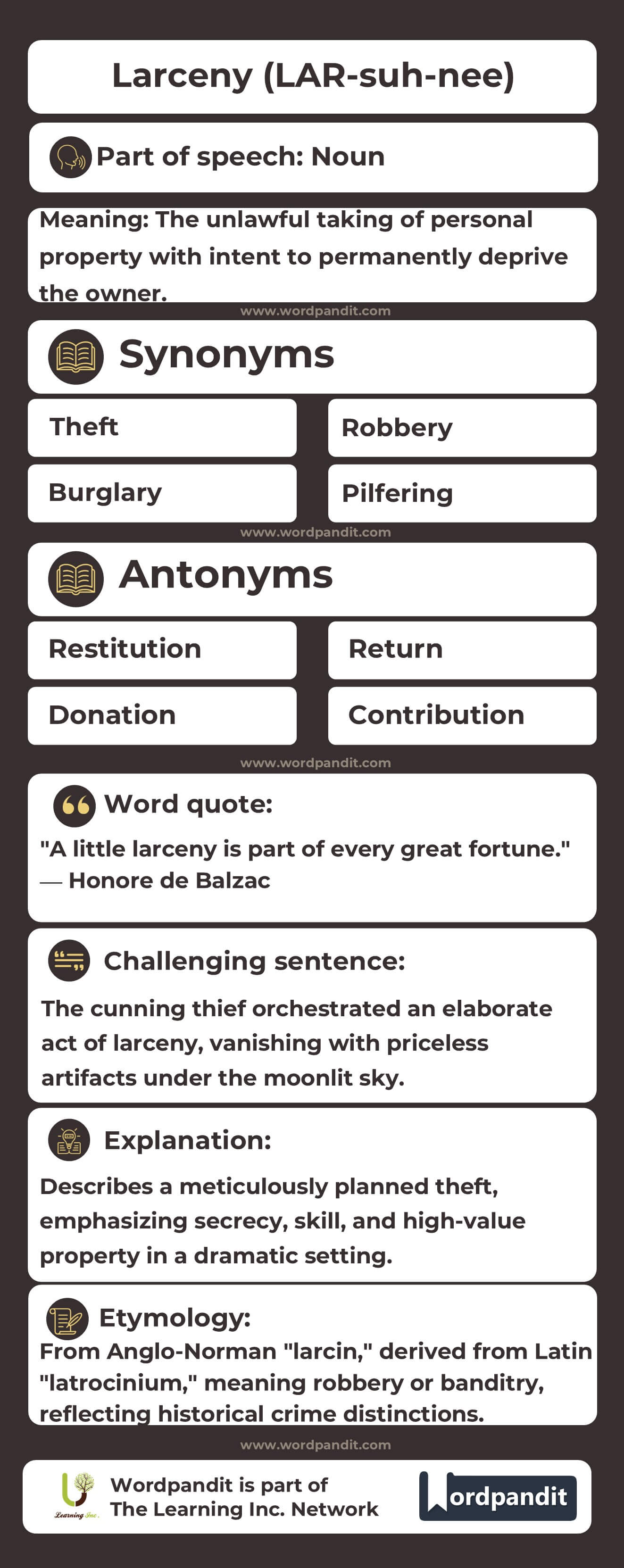 Larceny Flashcard