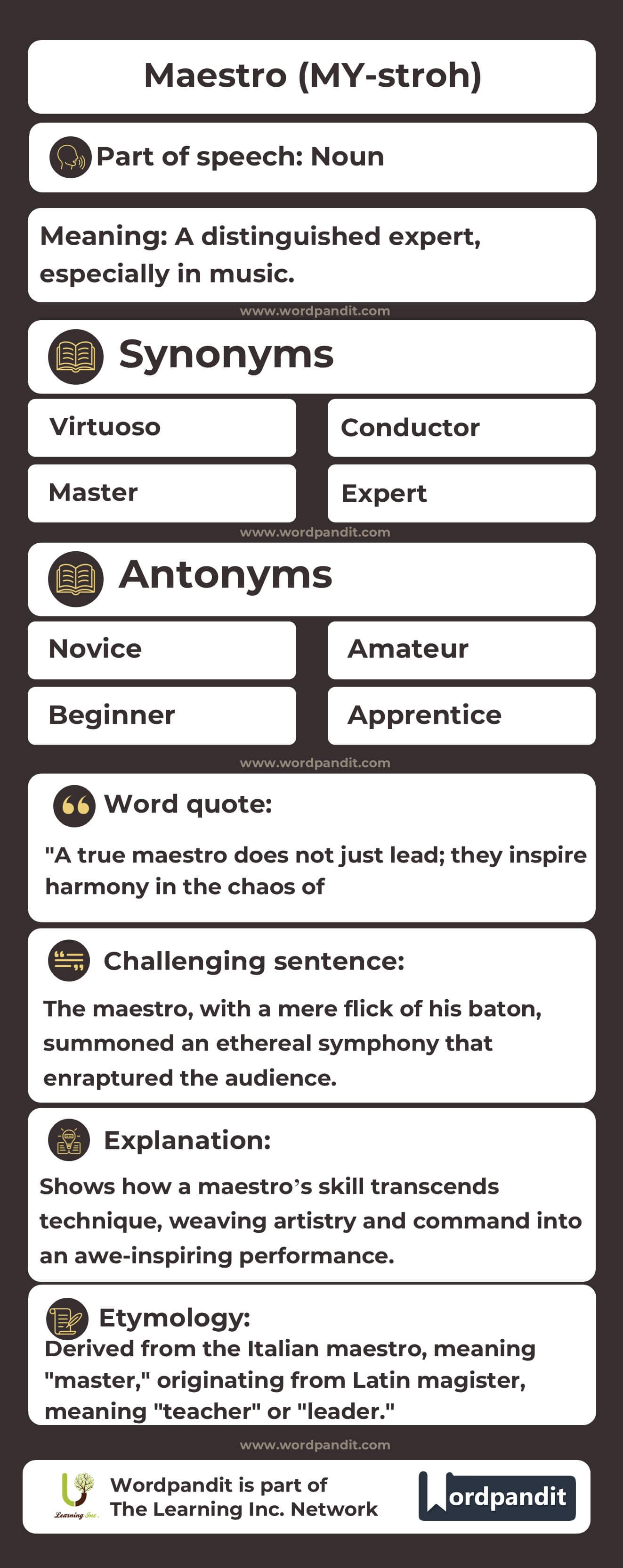 Maestro Flashcard