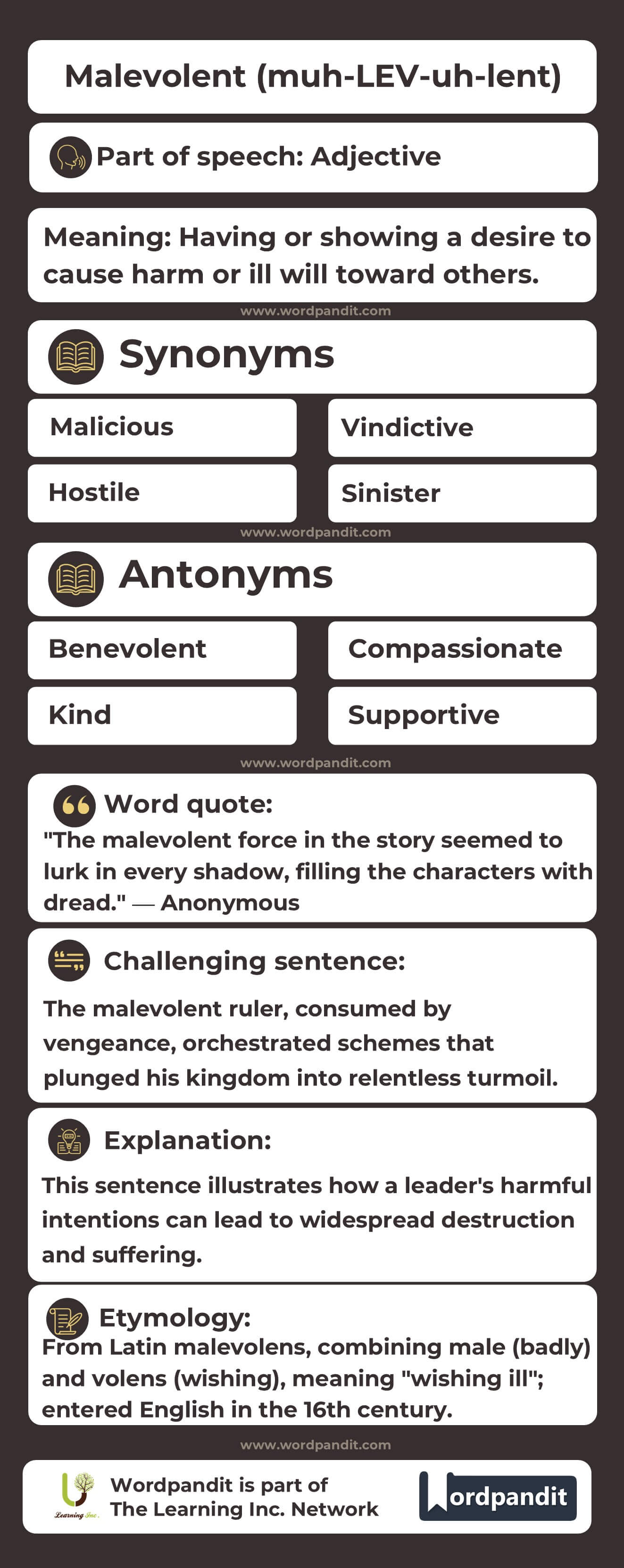 Malevolent Flashcard