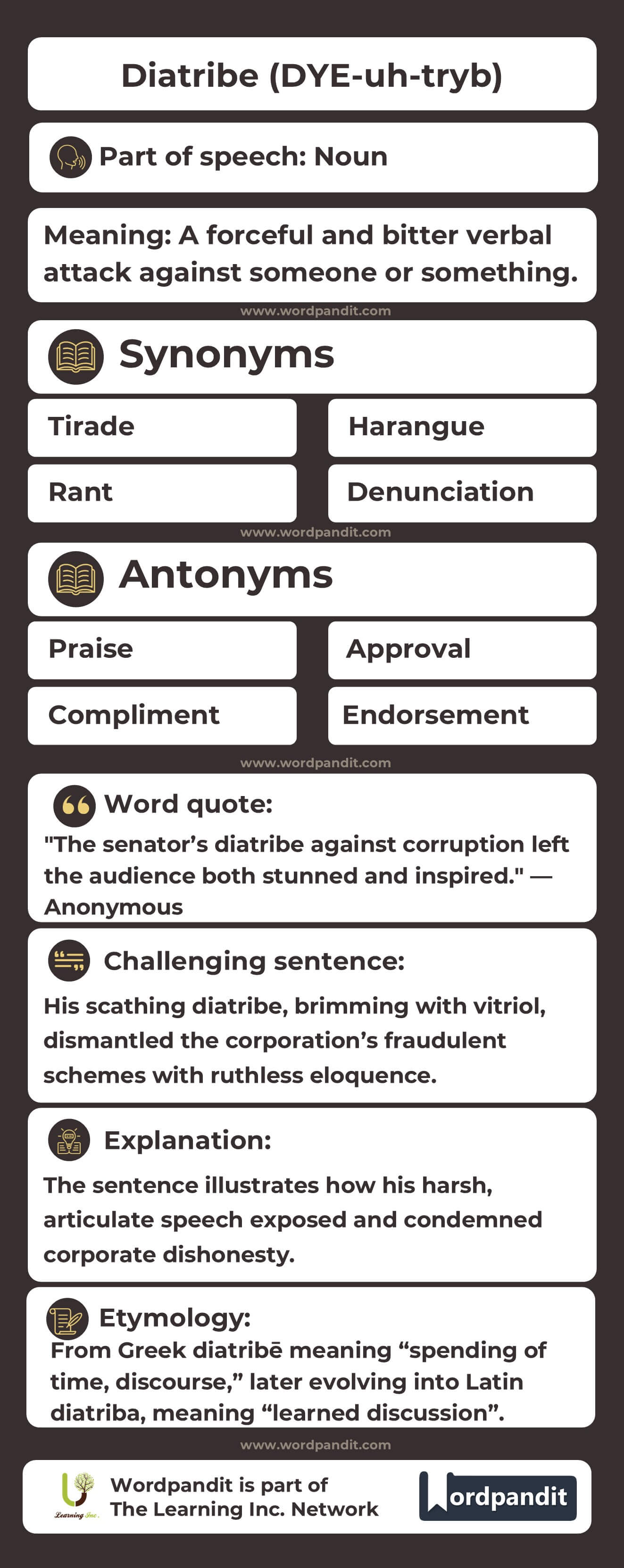 Diatribe Flashcard