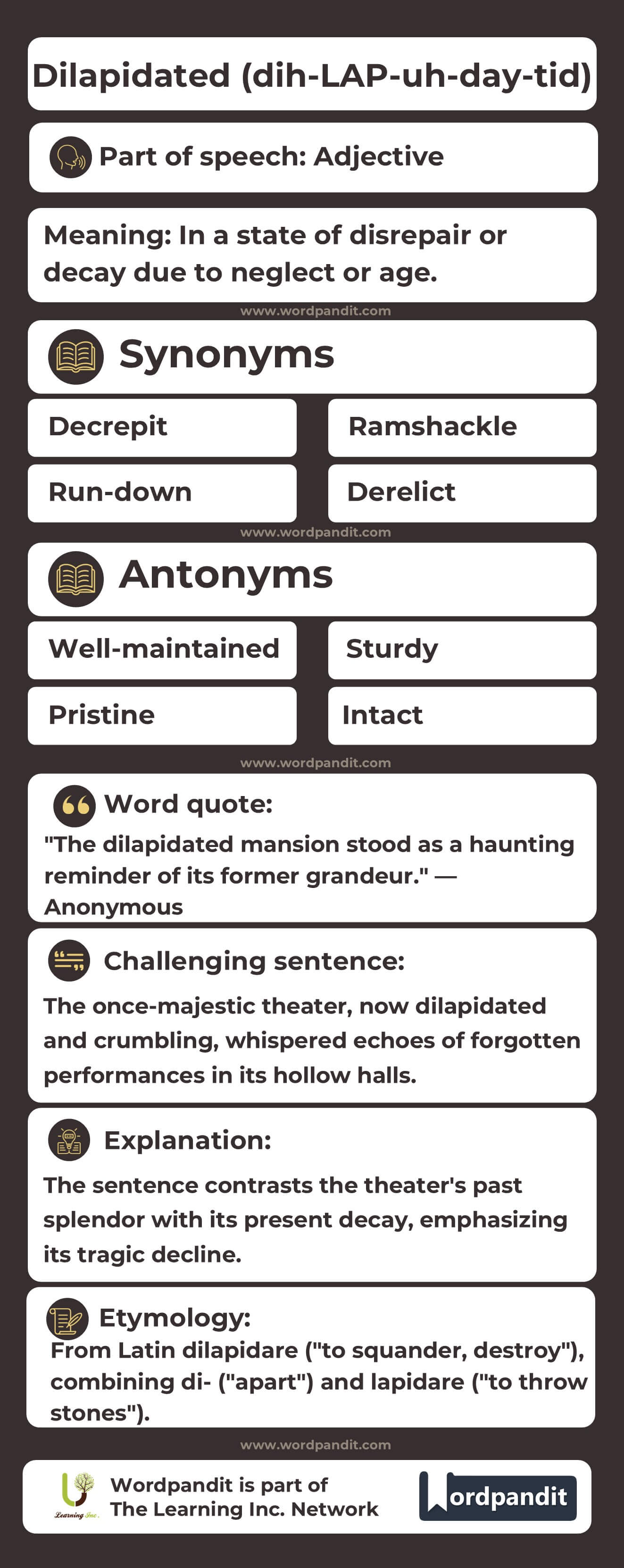 Dilapidated Flashcard