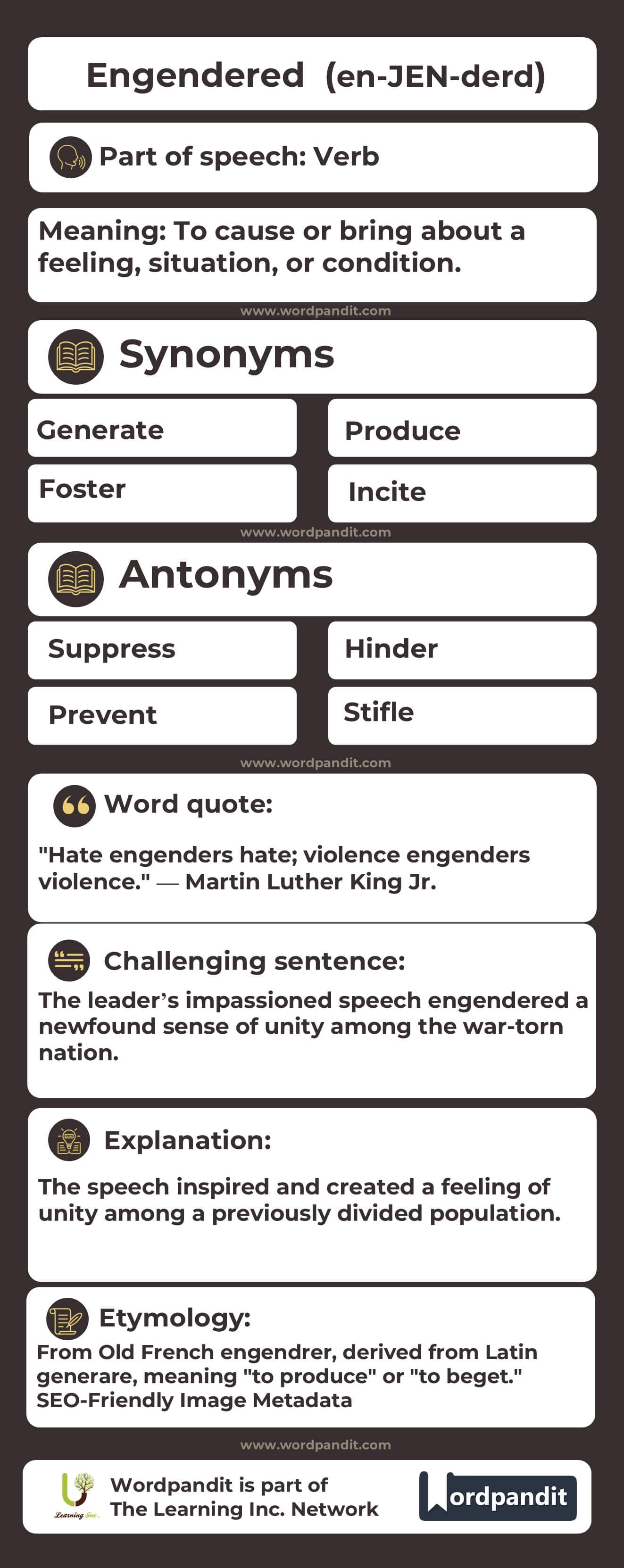 Engendered Flashcard