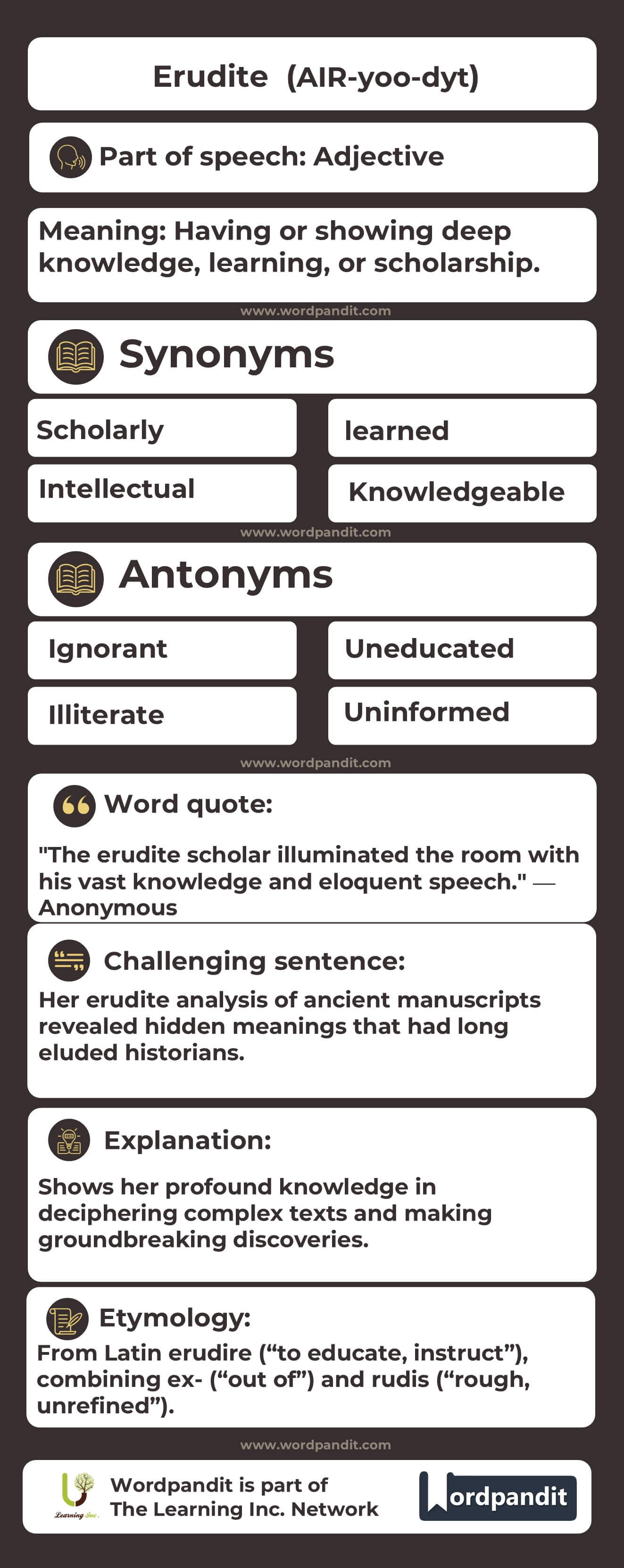 Erudite Flashcard