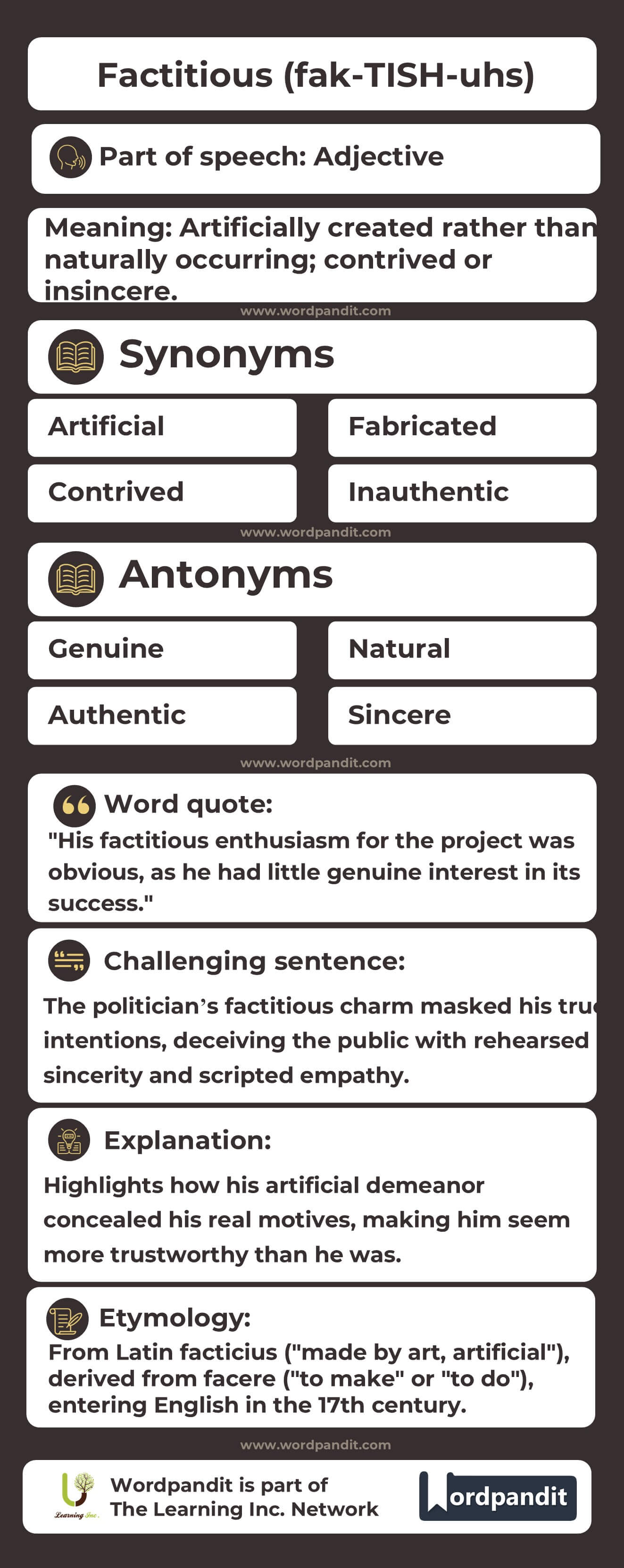 Factitious Flashcard