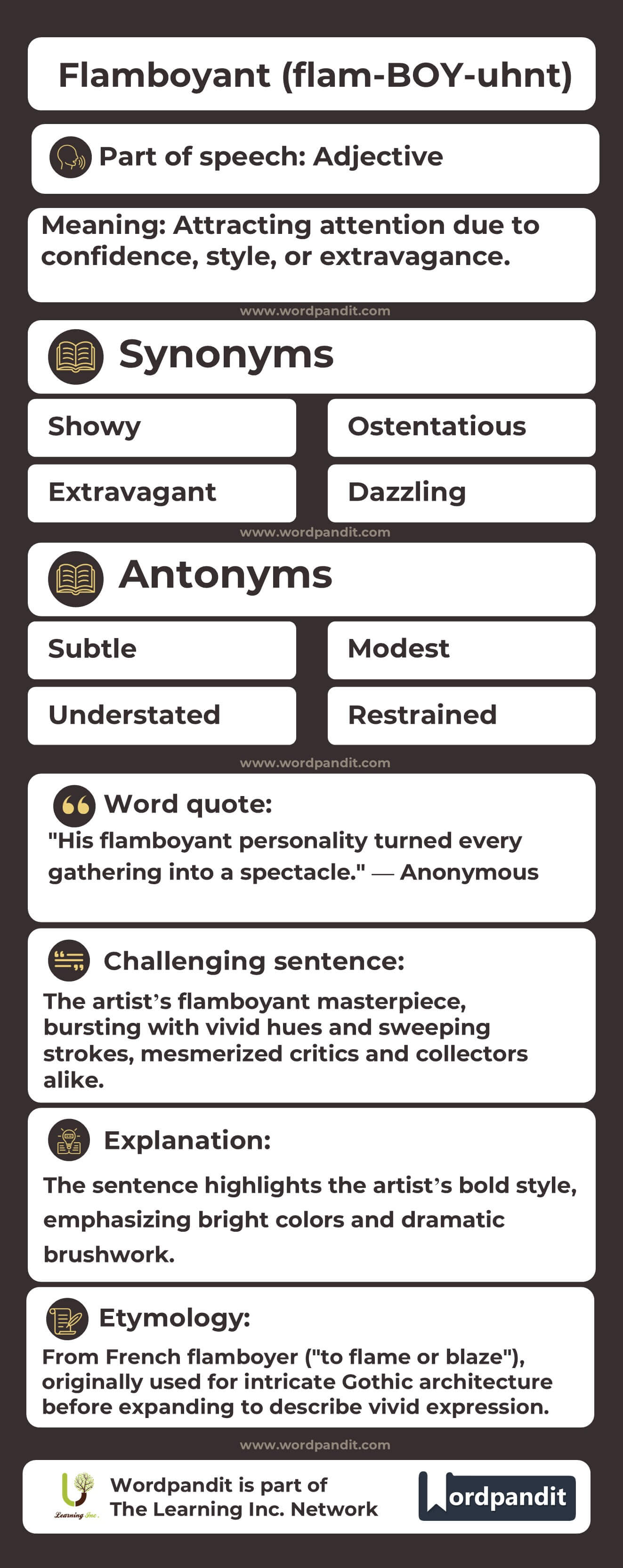 Flamboyant Flashcard