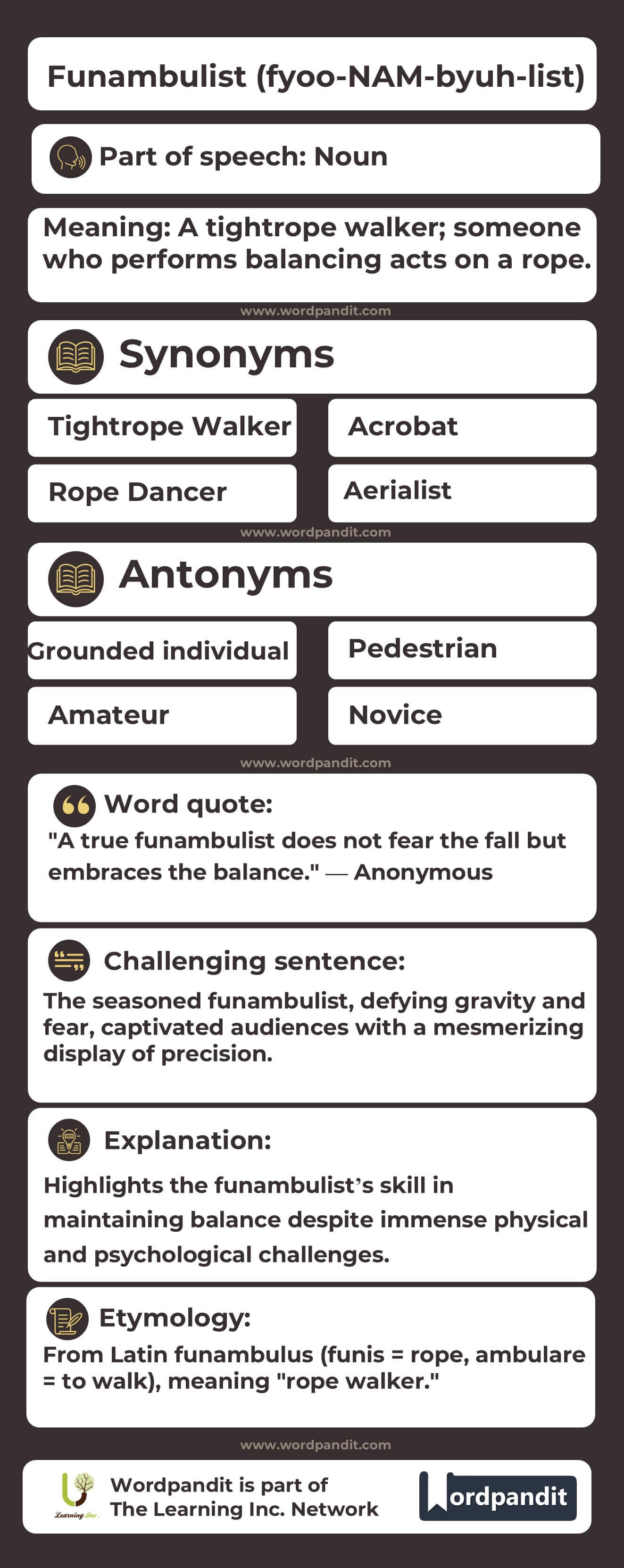 Funambulist Flashcard