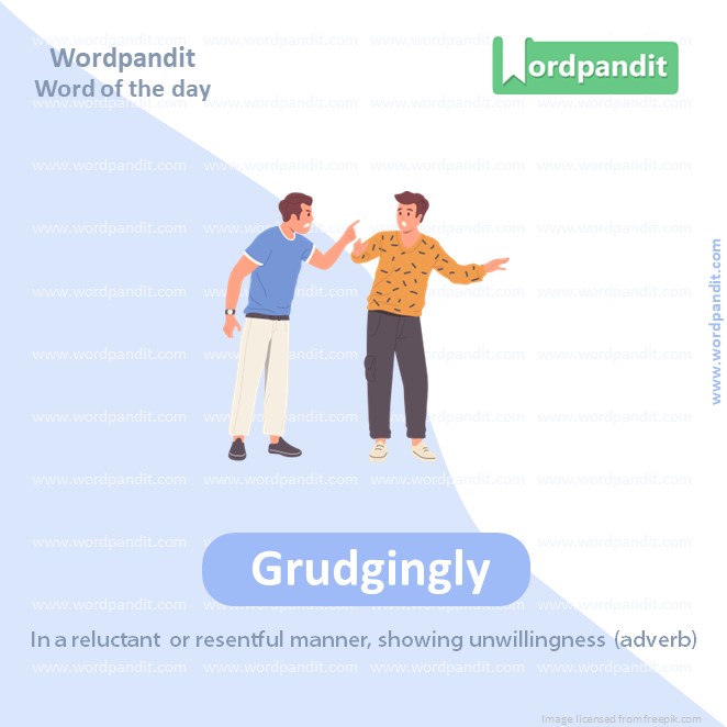 Grudgingly Picture Vocabulary