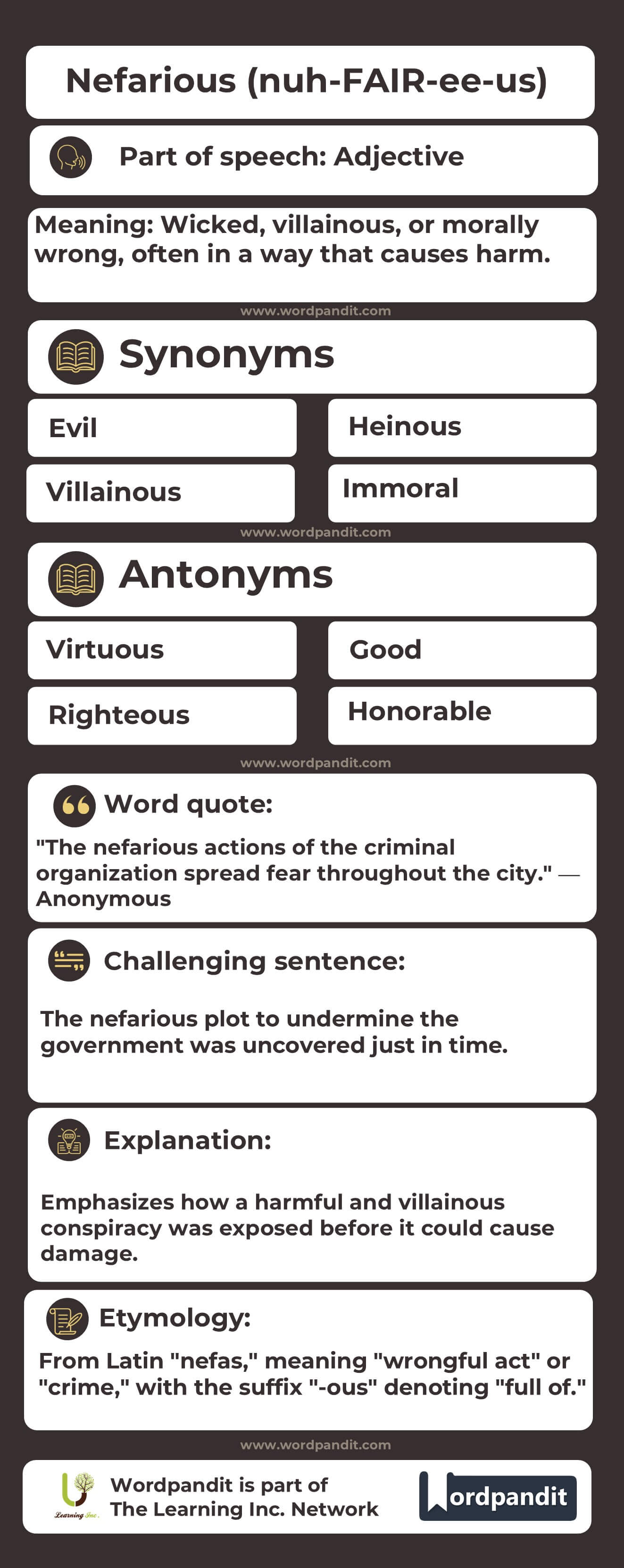Nefarious Flashcard