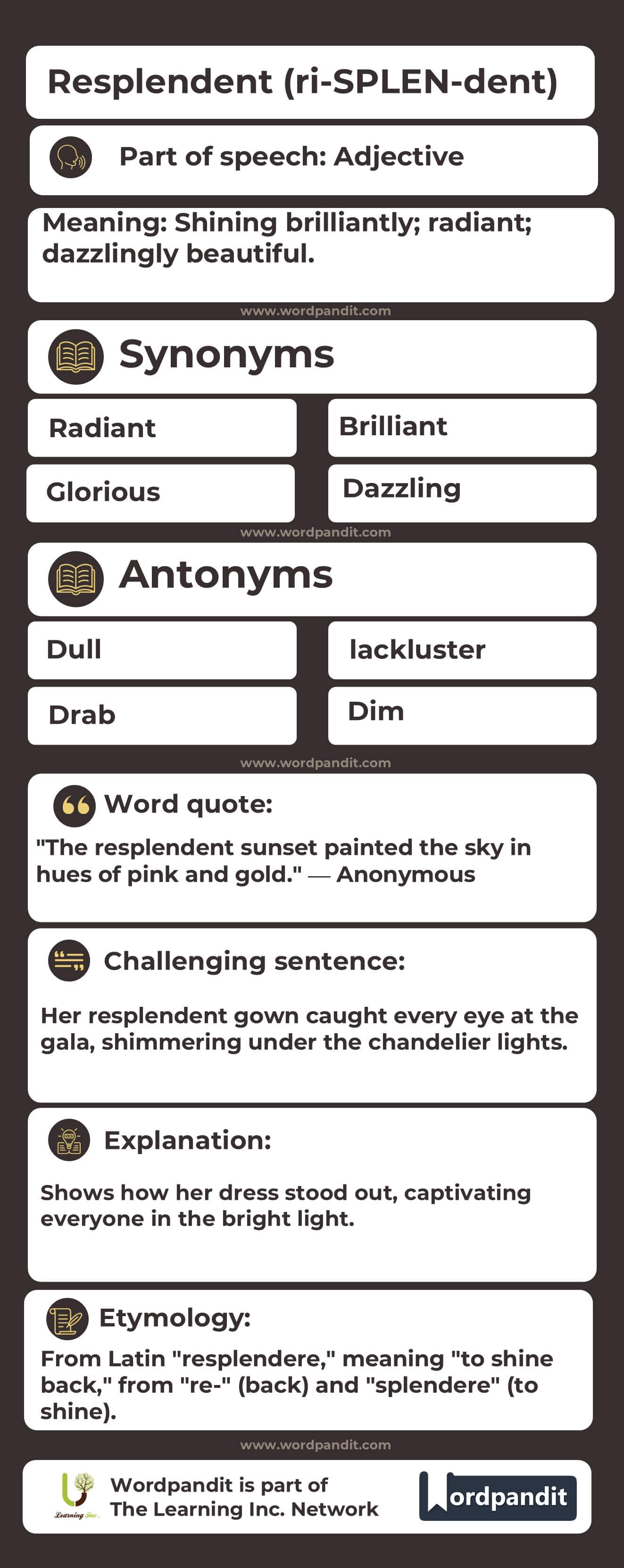 Resplendent Flashcard