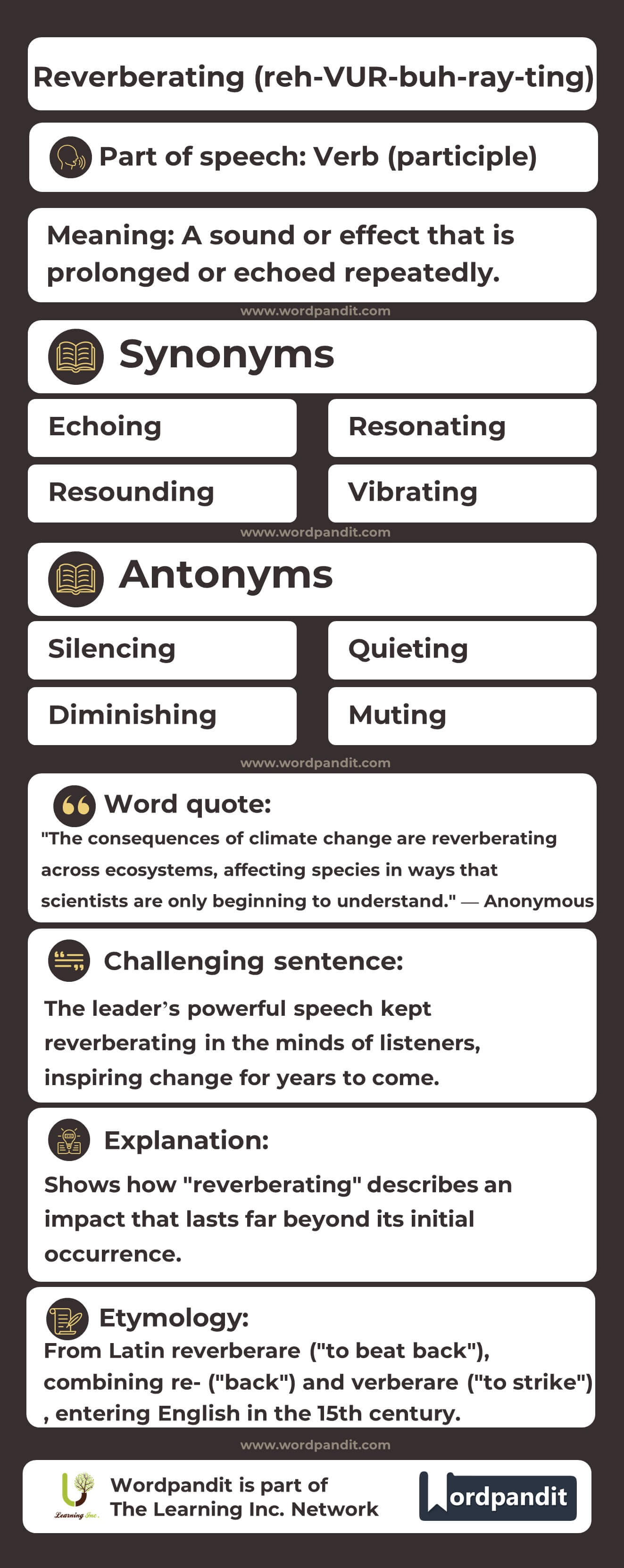 Reverberating Flashcard