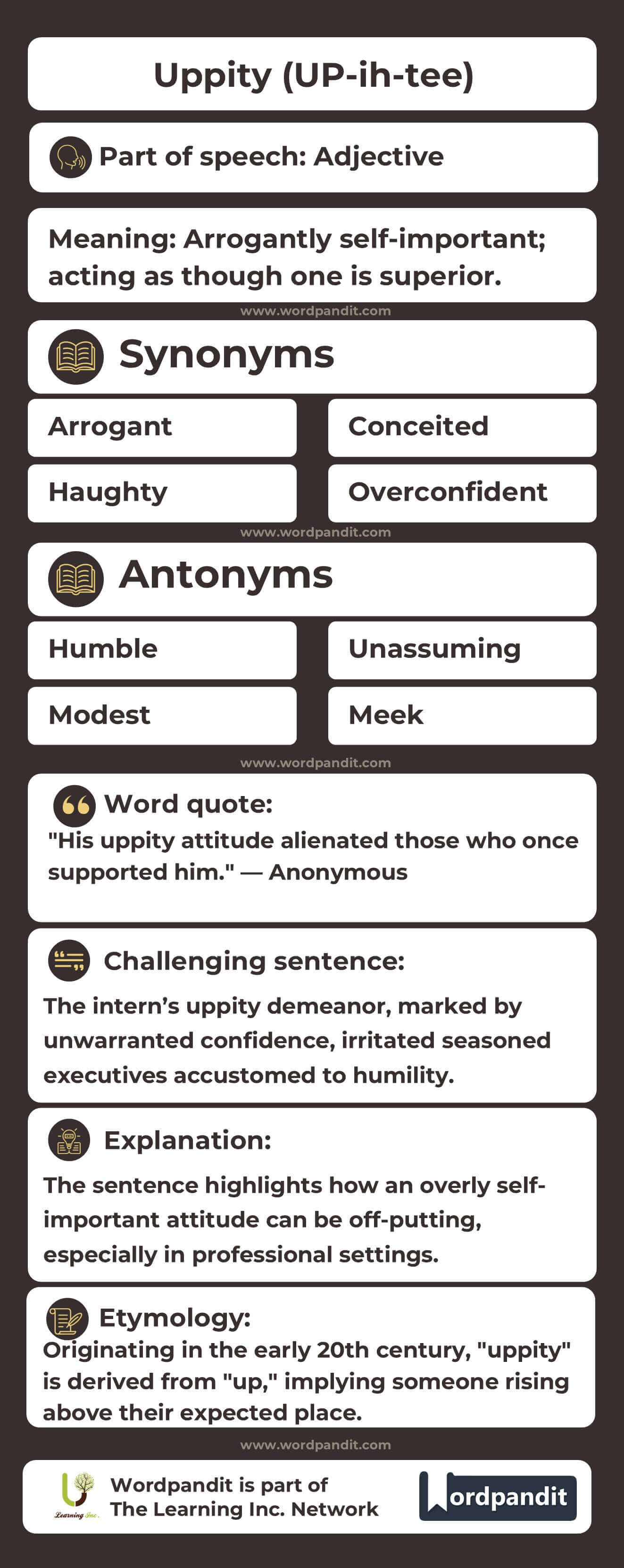 Uppity Flashcard