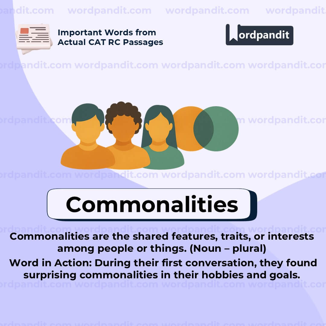 Commonalities Commonalities
