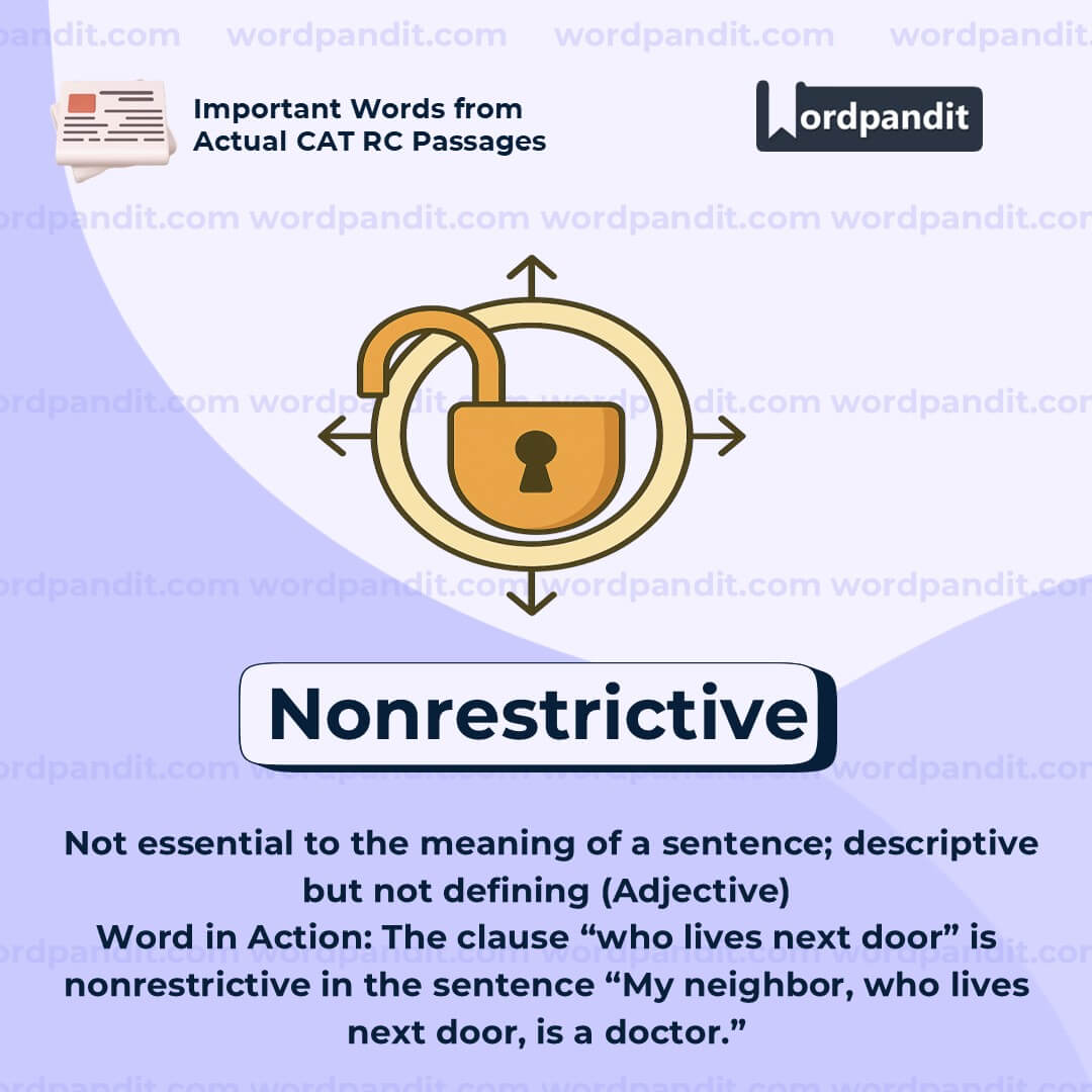 Nonrestrictive Nonrestrictive