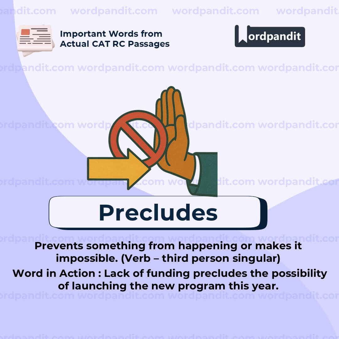 Precludes